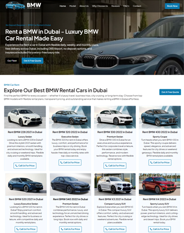 BMW car Rental service